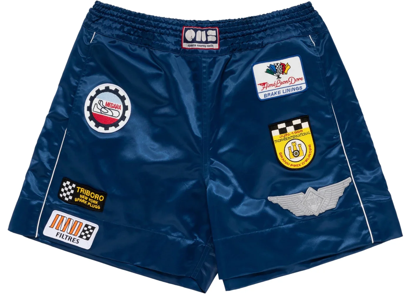 Aime Leon Dore Satin Pit Crew Short Navy - 1