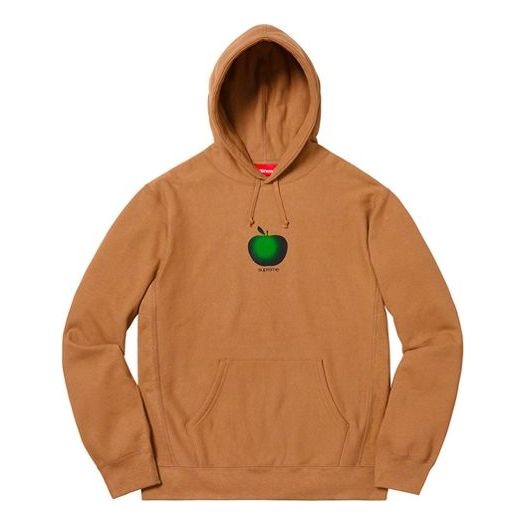 Supreme SS19 Apple Hooded Sweatshirt Brown logo SUP-SS19-064 - 1