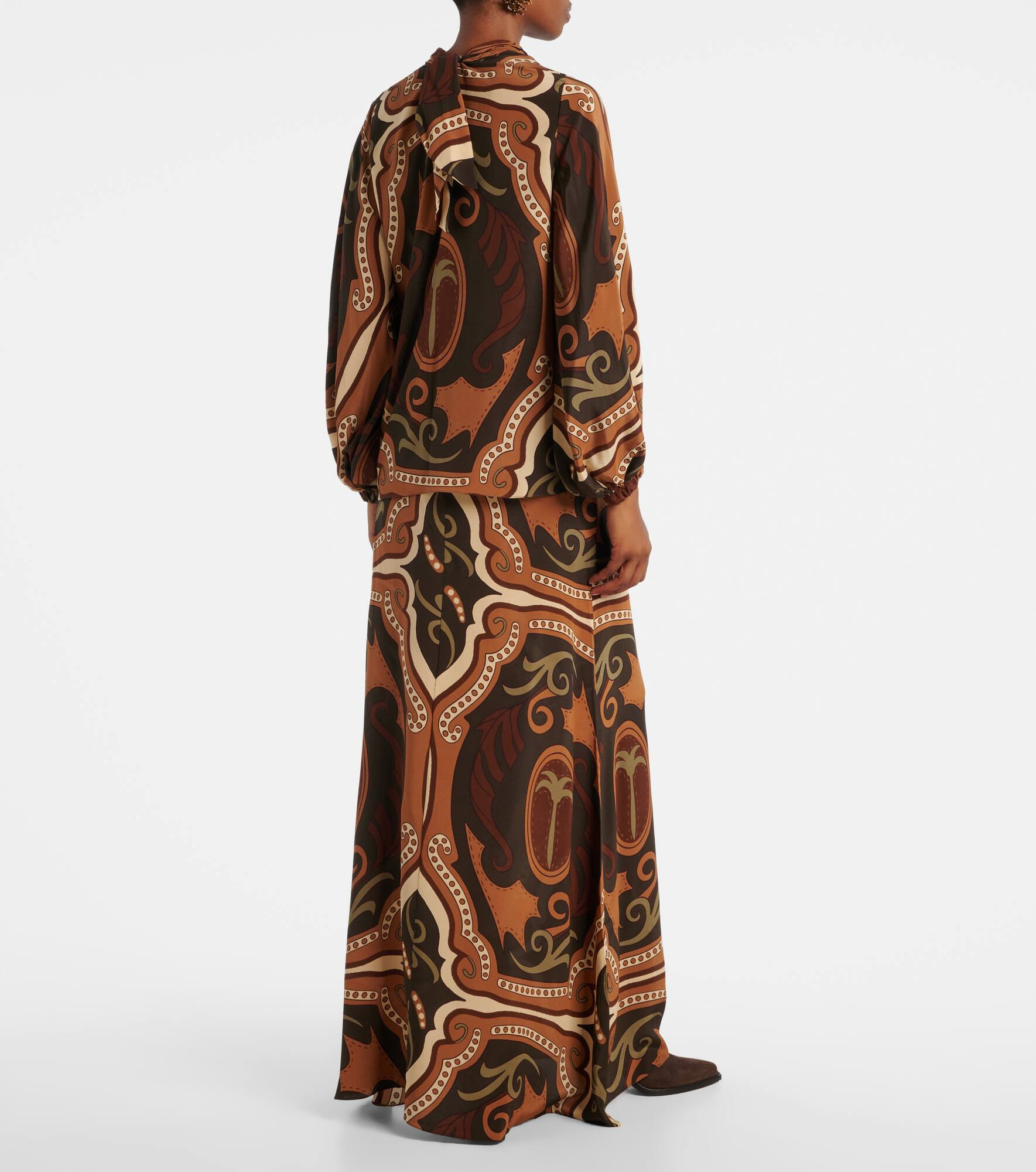 Printed silk blouse - 3