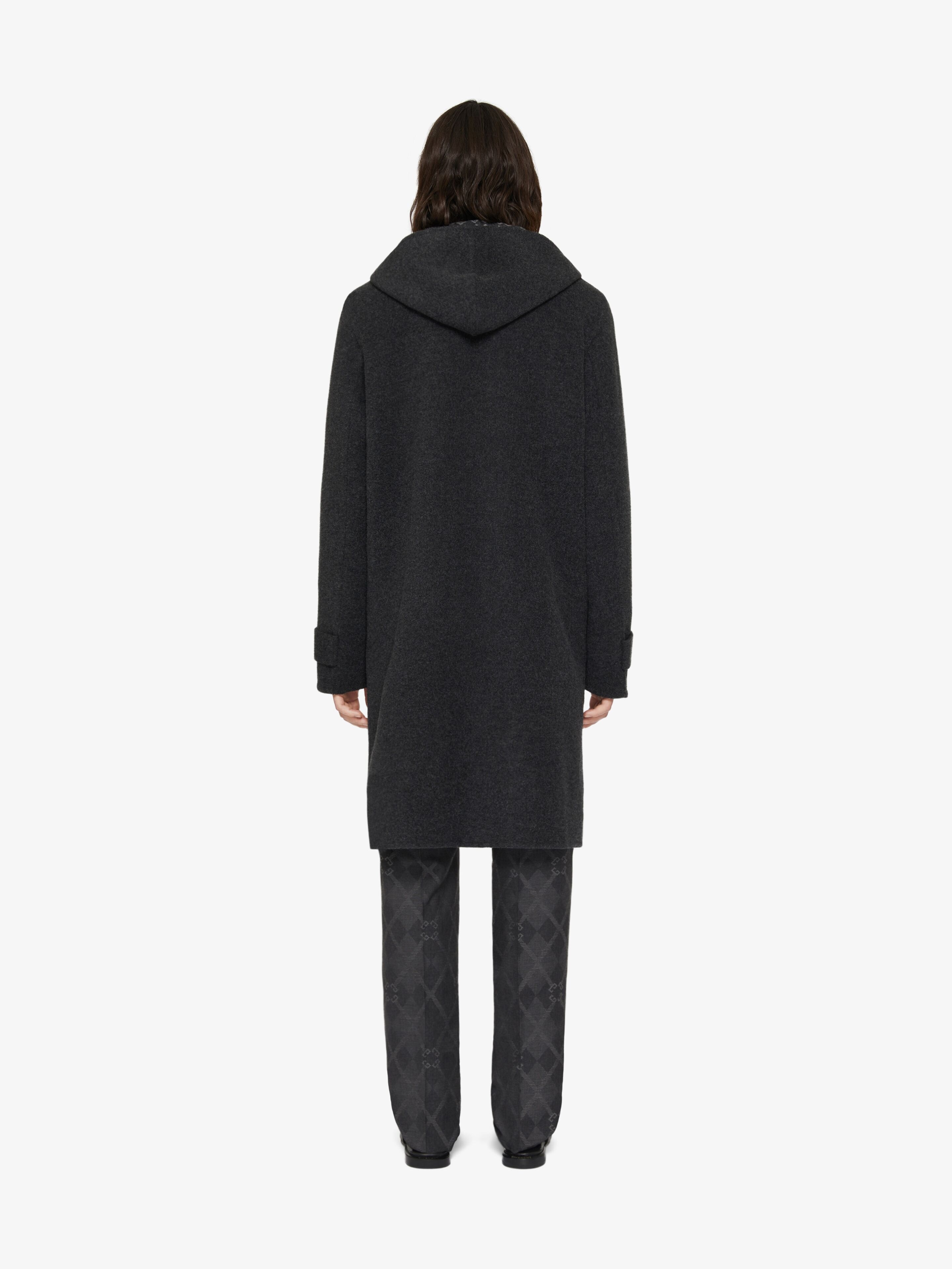 COAT IN DOUBLE FACE WOOL AND MONOGRAM 72 JACQUARD - 3