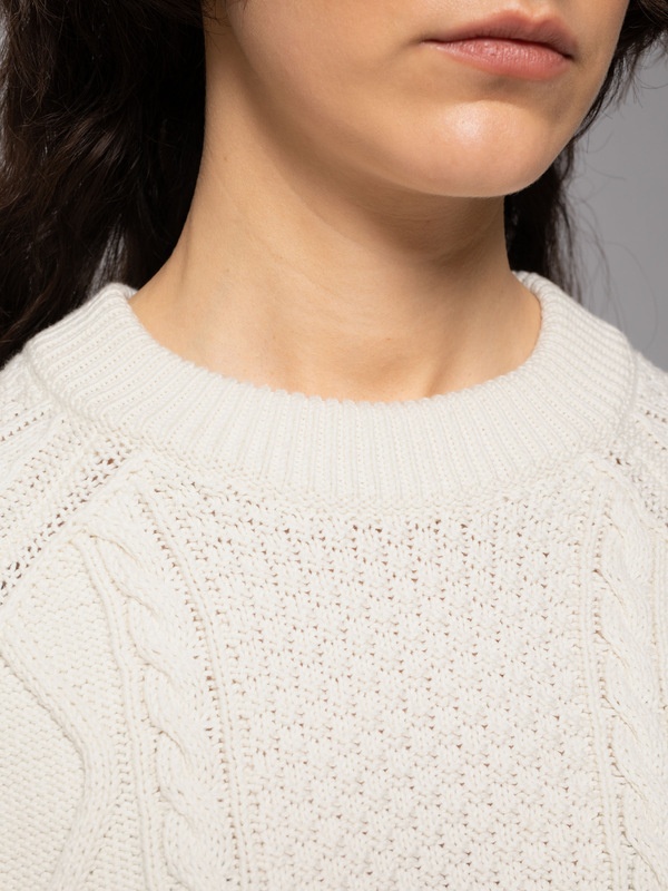 Jenny Cable Knit Chalk White - 4