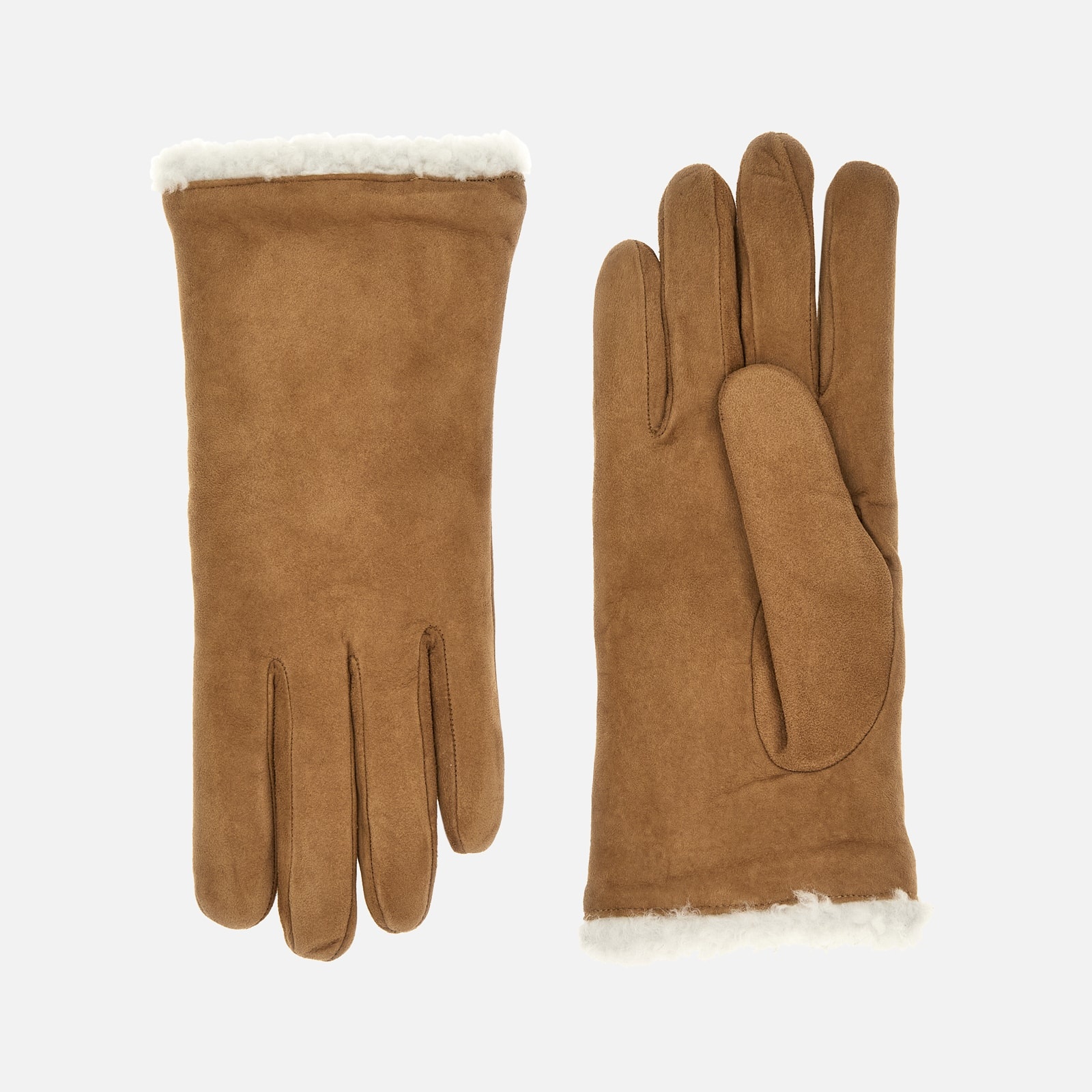 Gloves in Leather Beige - 1