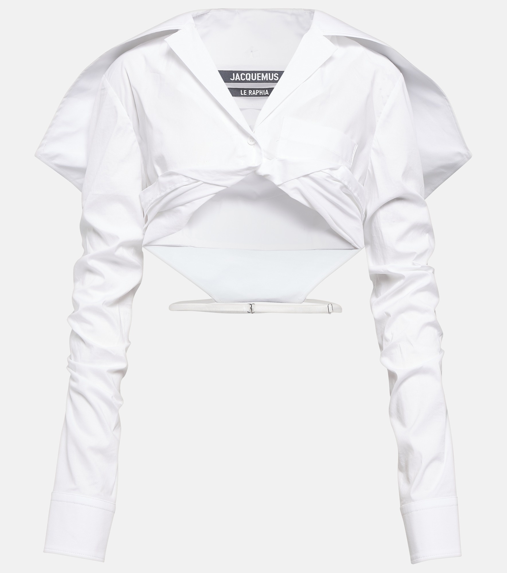 La Chemise Meio cotton cropped shirt - 1