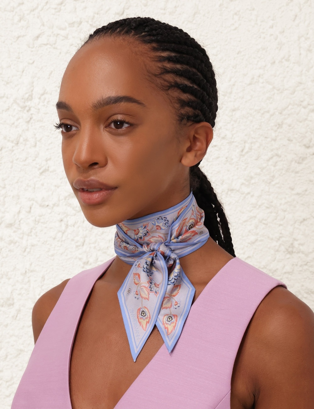 PRINTED SILK RIBBON SCARF - 2
