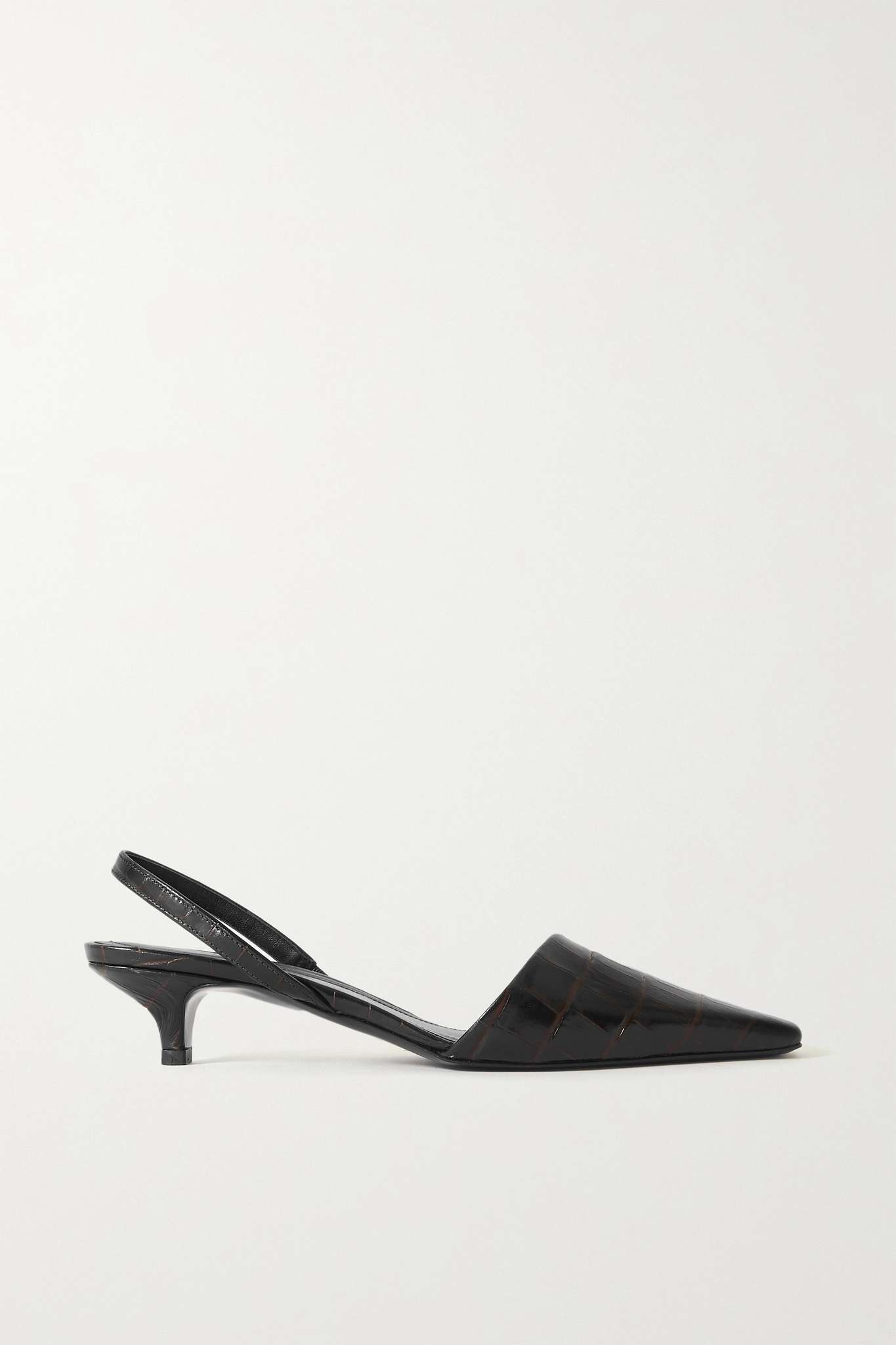 The Slingback croc-effect leather pumps - 1