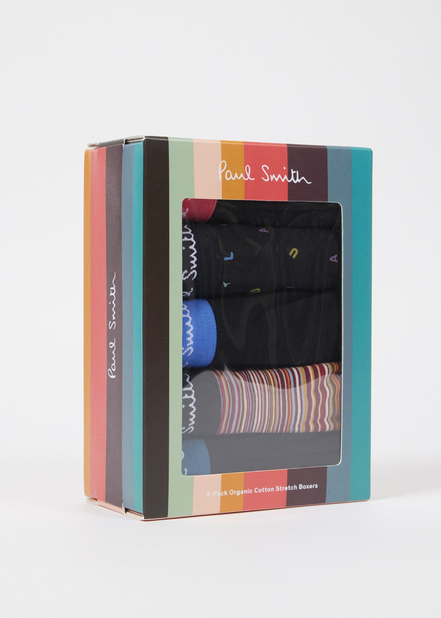 'Signature Stripe' Mixed Boxer Briefs Five Pack - 7