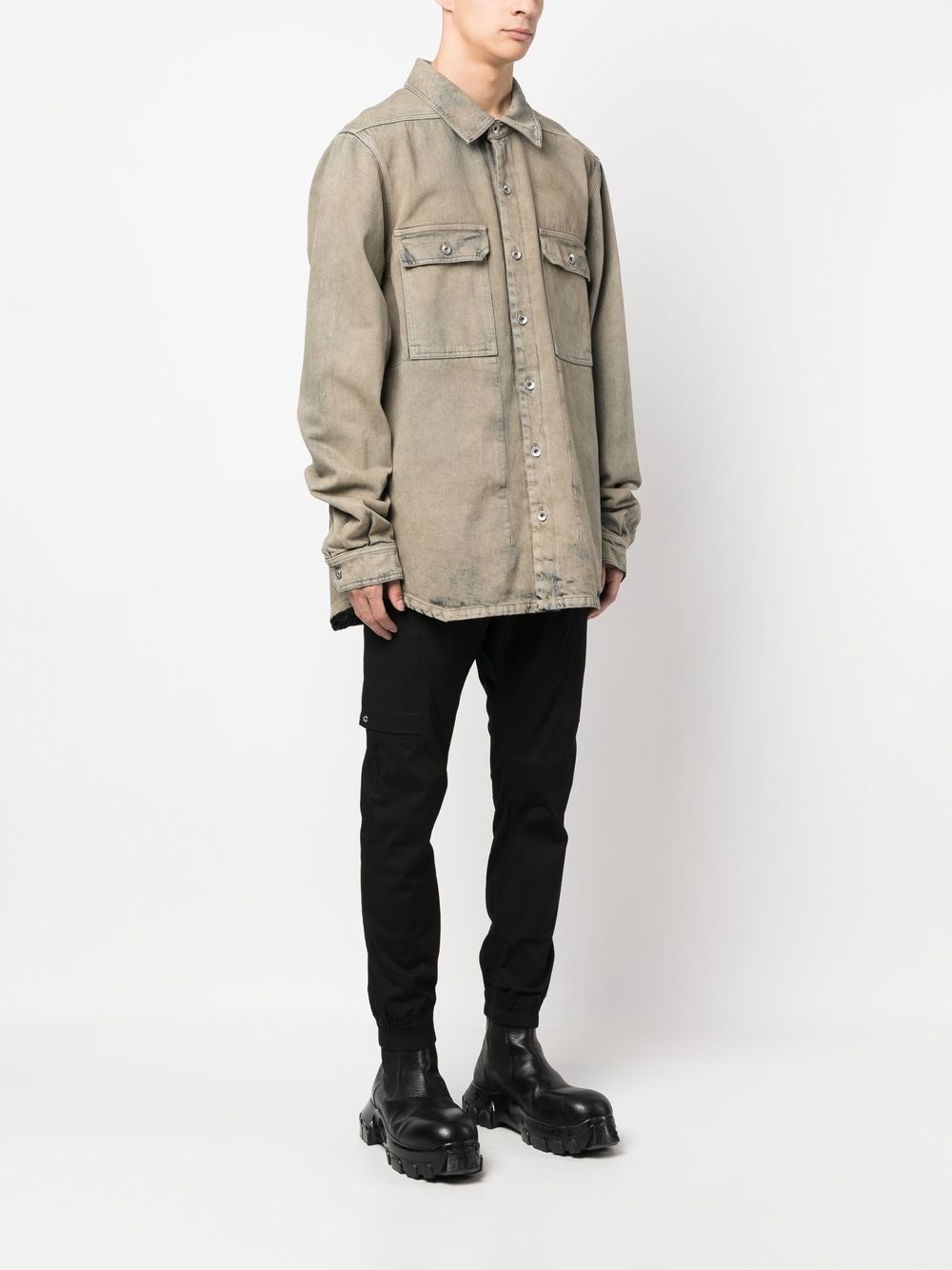 stonewashed denim shirt - 3