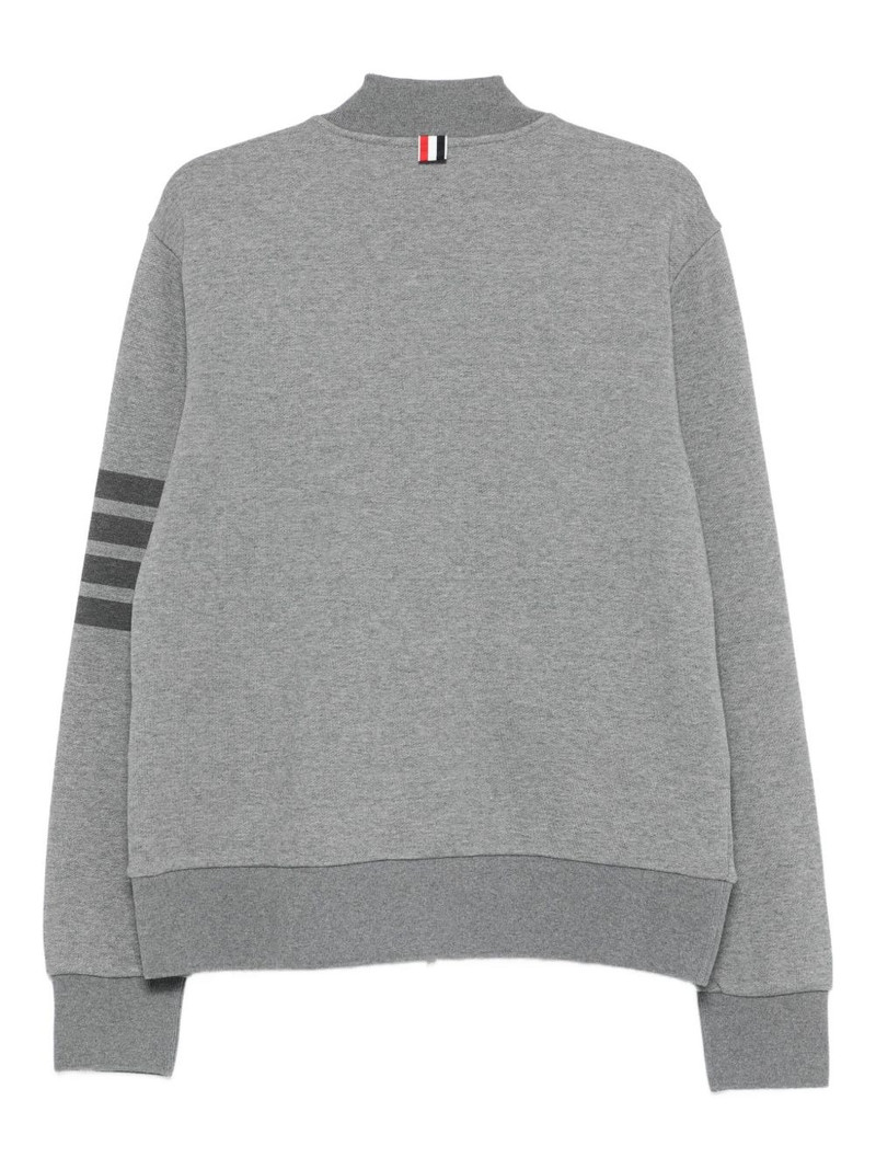 Thom Browne three-stripe zip-up sweatshirt outlook