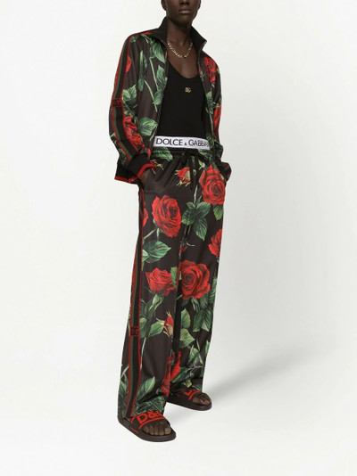 Dolce & Gabbana rose-print track jacket outlook