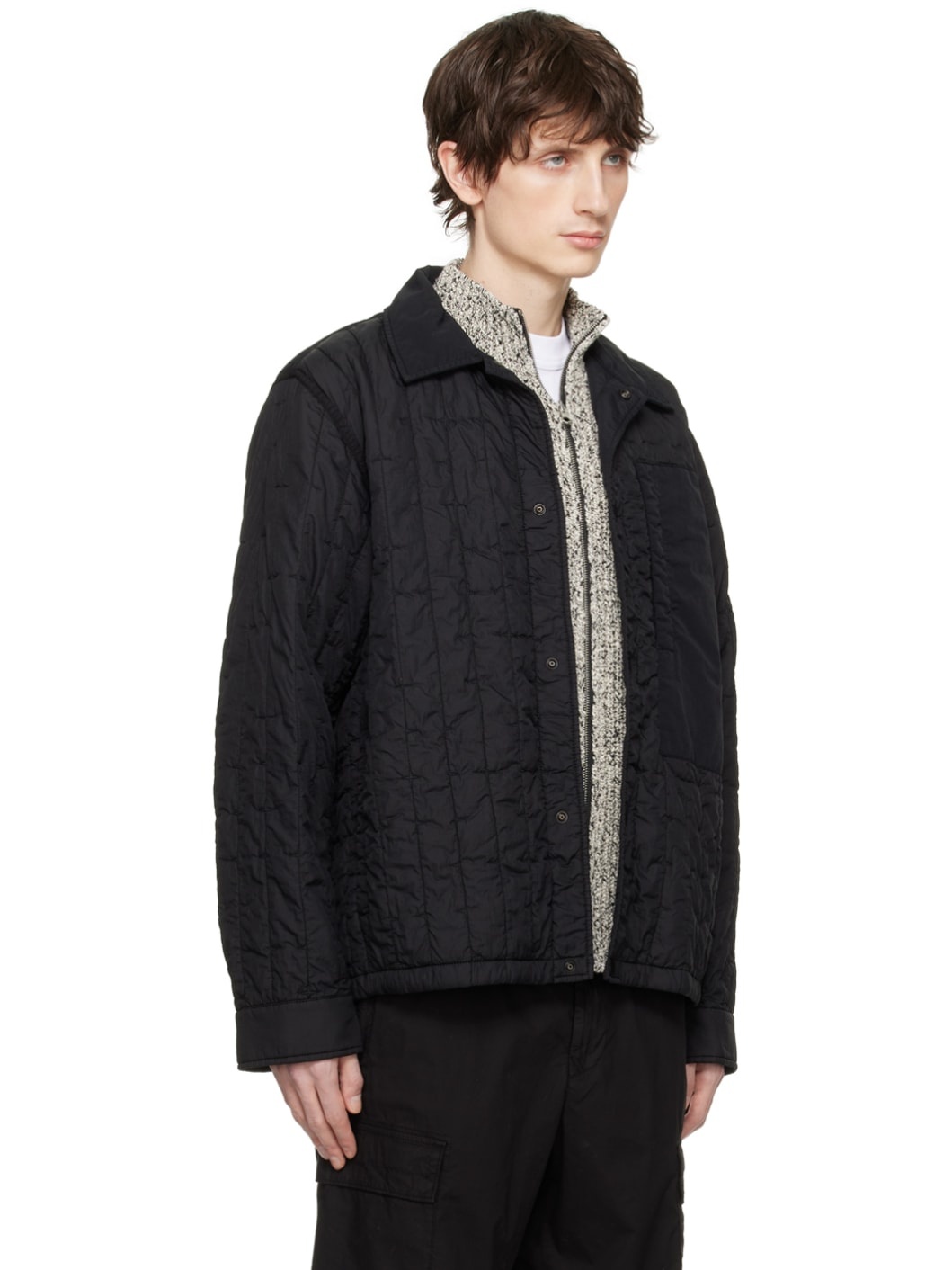 Black Quilted Jacket - 2