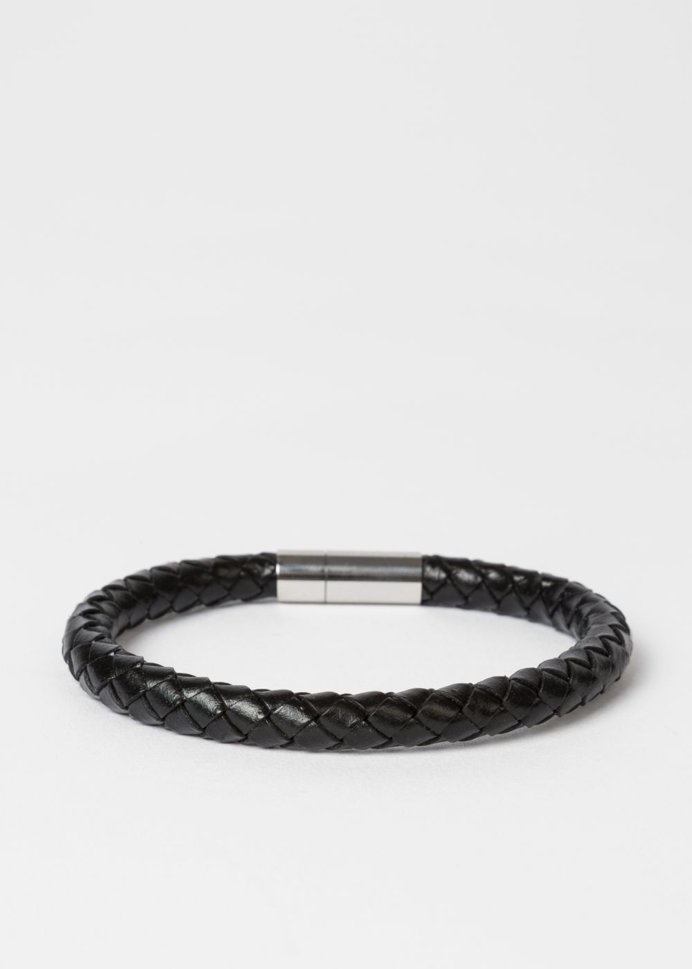 Black Woven Leather Bracelet - 2