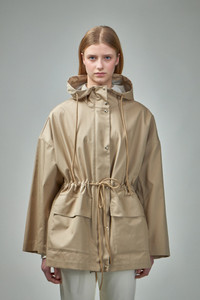 【関税&送料込】Moncler Beige Cotton Blend Gaillon Parka Moncler Gaillon Hooded Cotton Parka Coat | labelsfashion