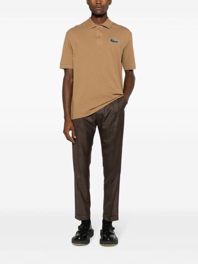 LACOSTE logo-patch short-sleeved polo shirt outlook