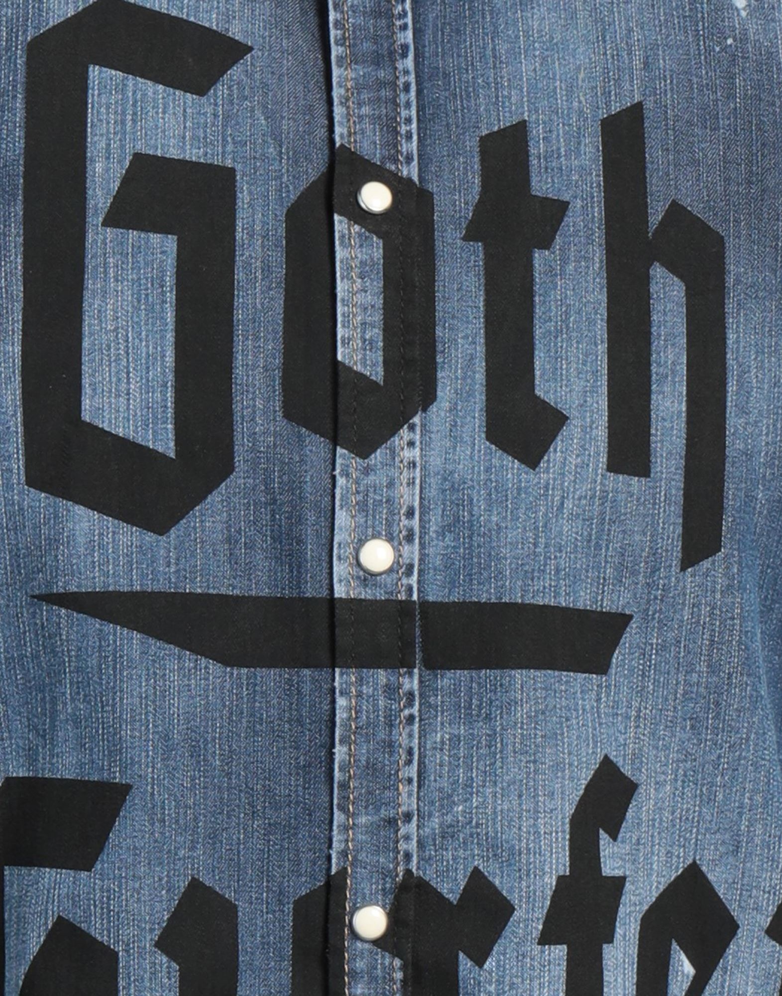 Blue Men's Denim Shirt - 4