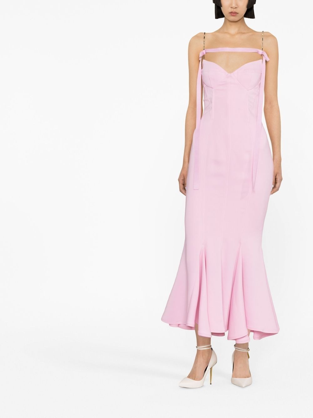 cut-out detail fishtail-hem dress - 2