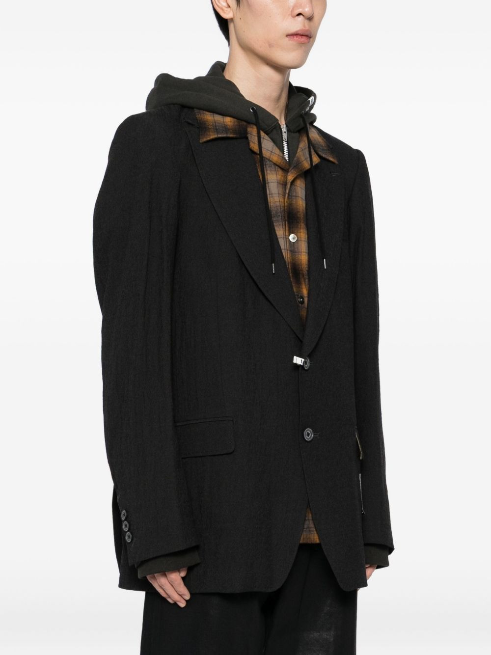 multi-layer hooded jacket - 3