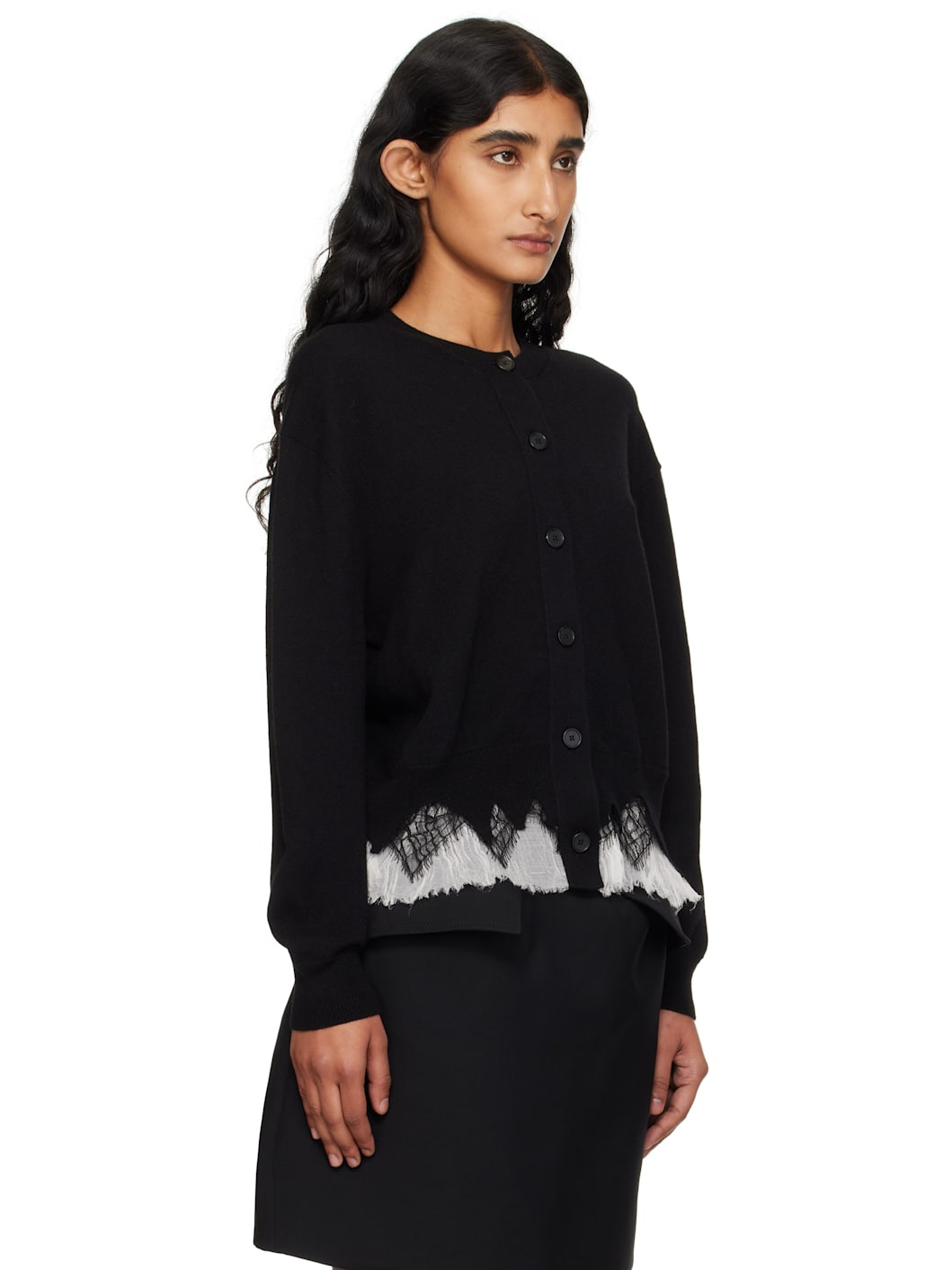 Black Cobweb Lace Cardigan - 2
