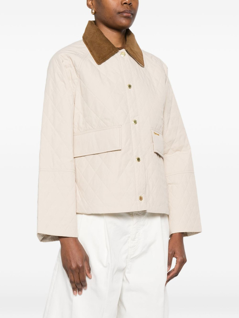 quilted corduroy-collar jacket 3