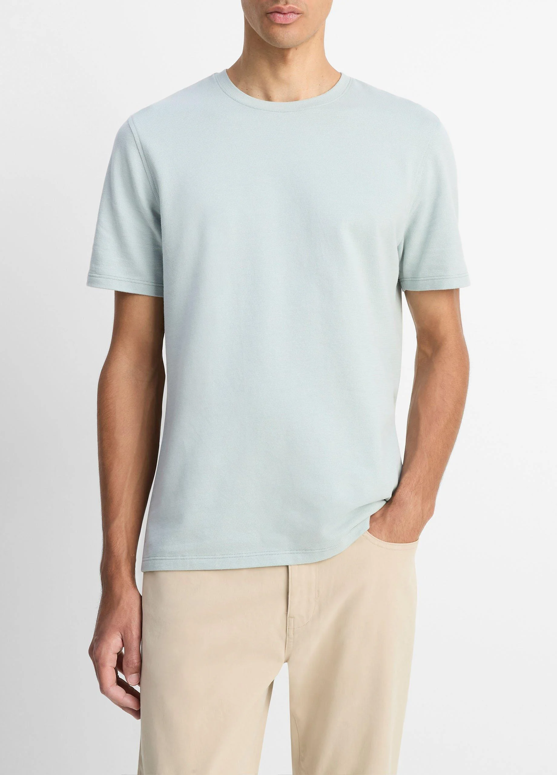 Birdseye Jacquard Pima Cotton T-Shirt - 1