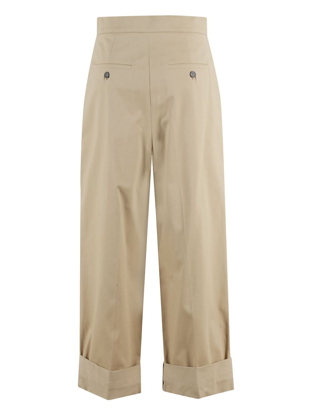 pleated-front cuffed trousers - 2