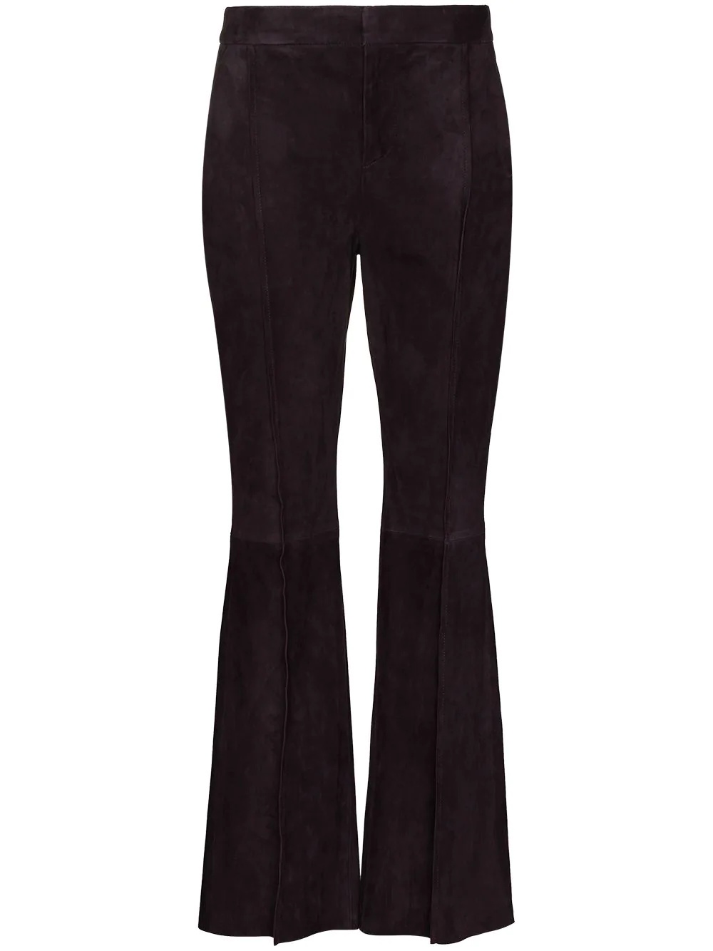 flared lambskin trousers - 1