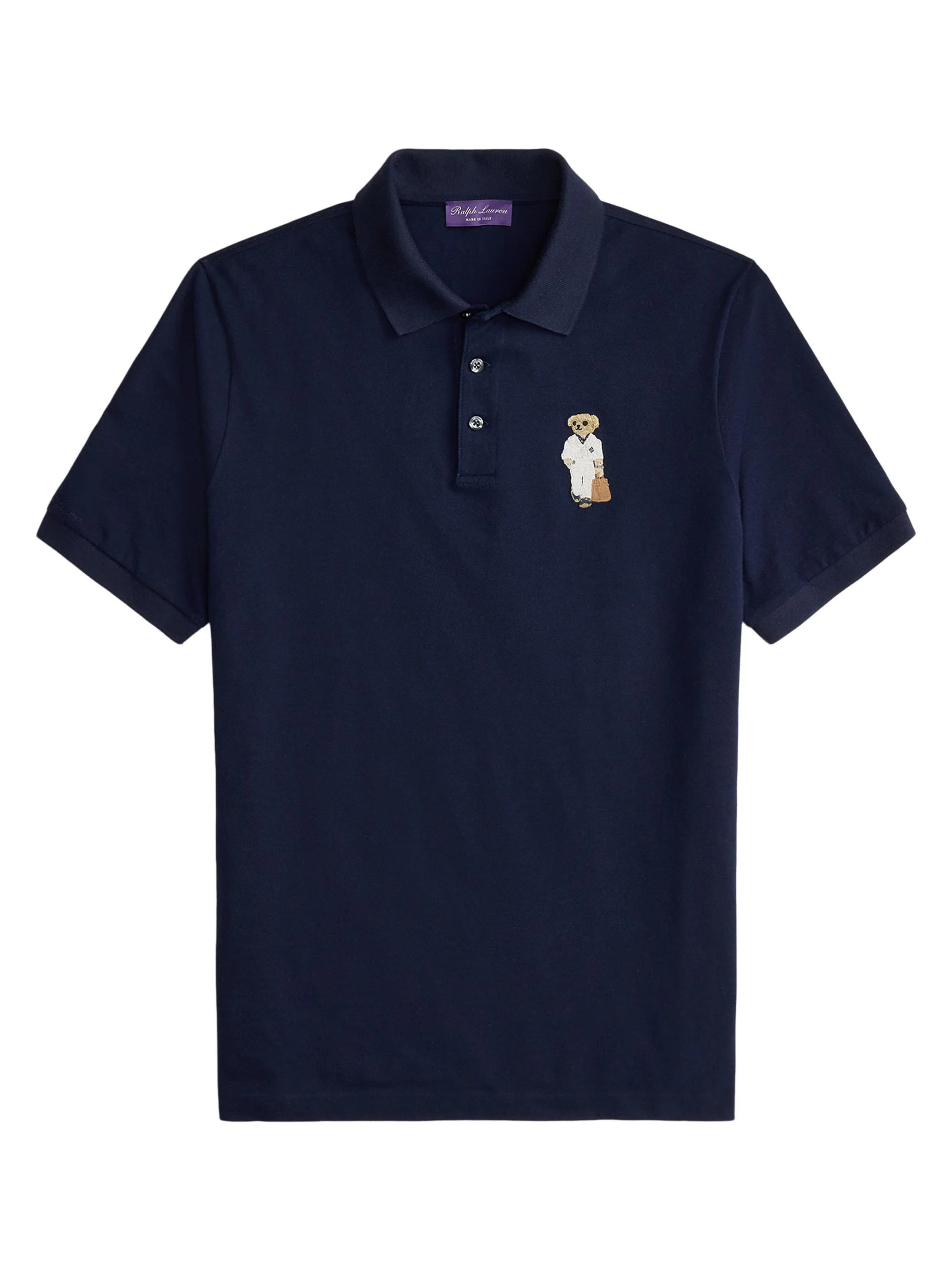 Men's Polo Bear Cotton-Cashmere Polo Shirt - Classic Chairman Navy - 1