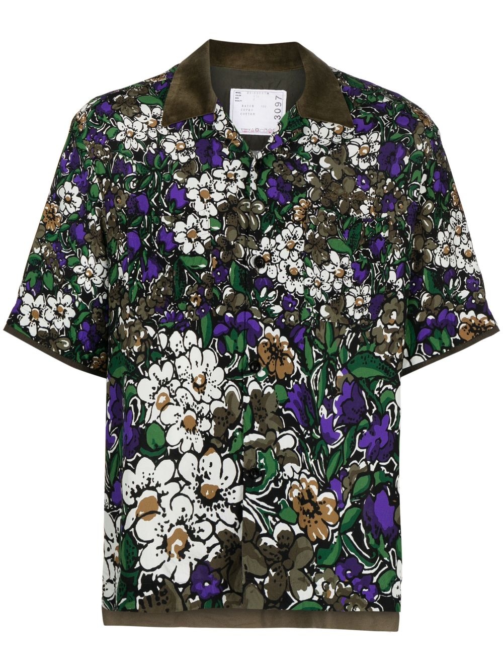 floral-print short-sleeve shirt - 1