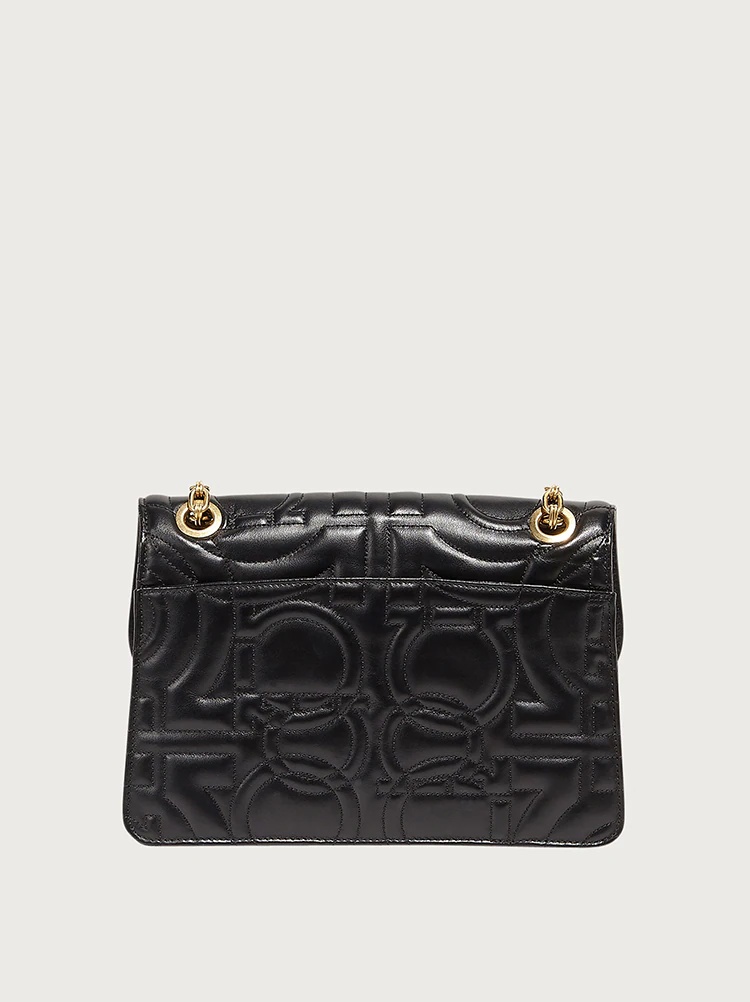 QUILTED GANCINI FLAP BAG (L) - 4