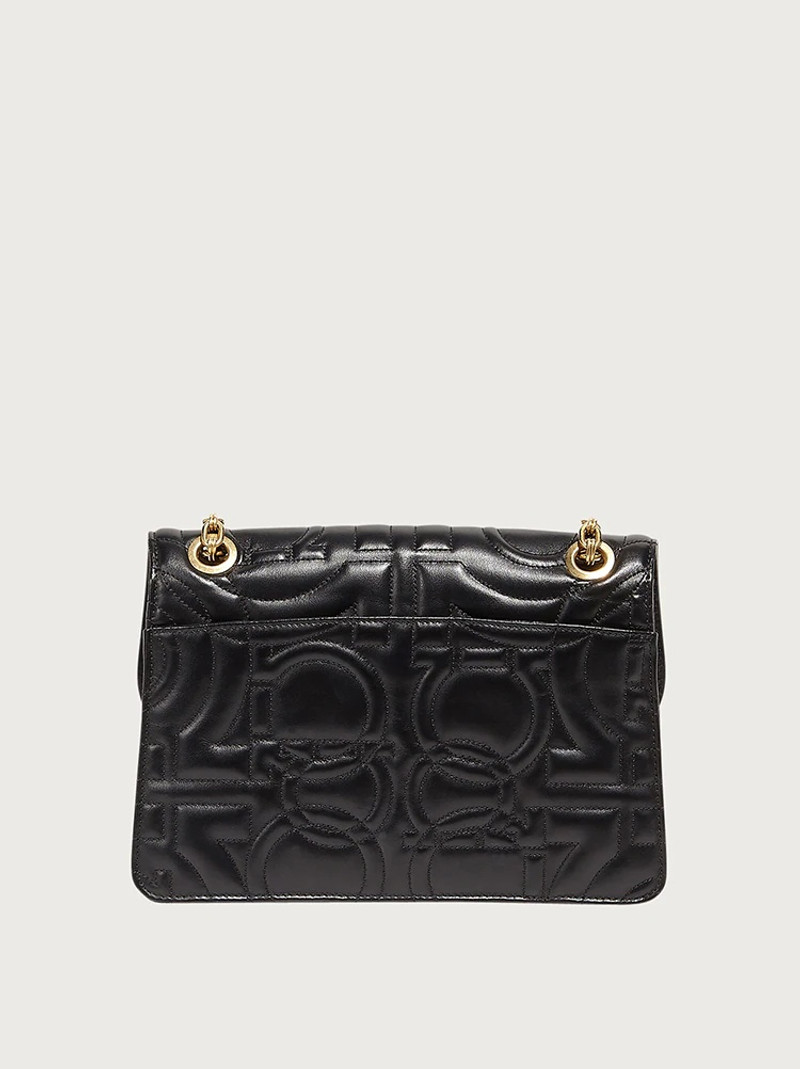QUILTED GANCINI FLAP BAG (L) 4