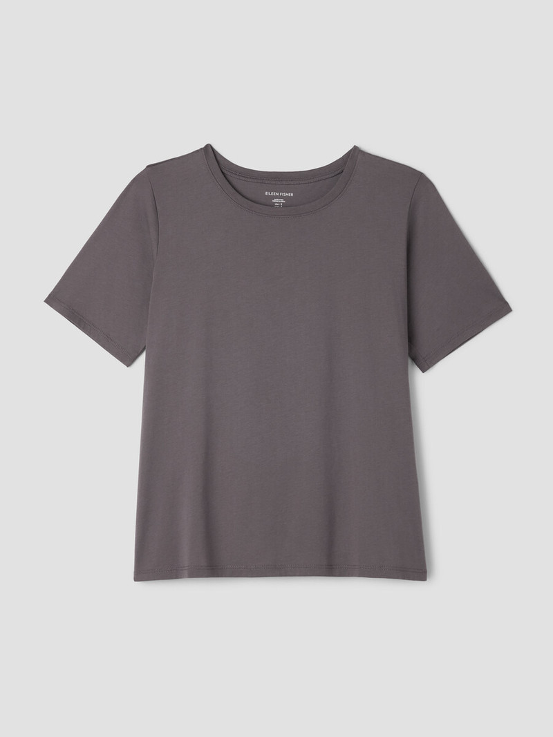 Organic Pima Cotton Jersey Round Neck Tee 1