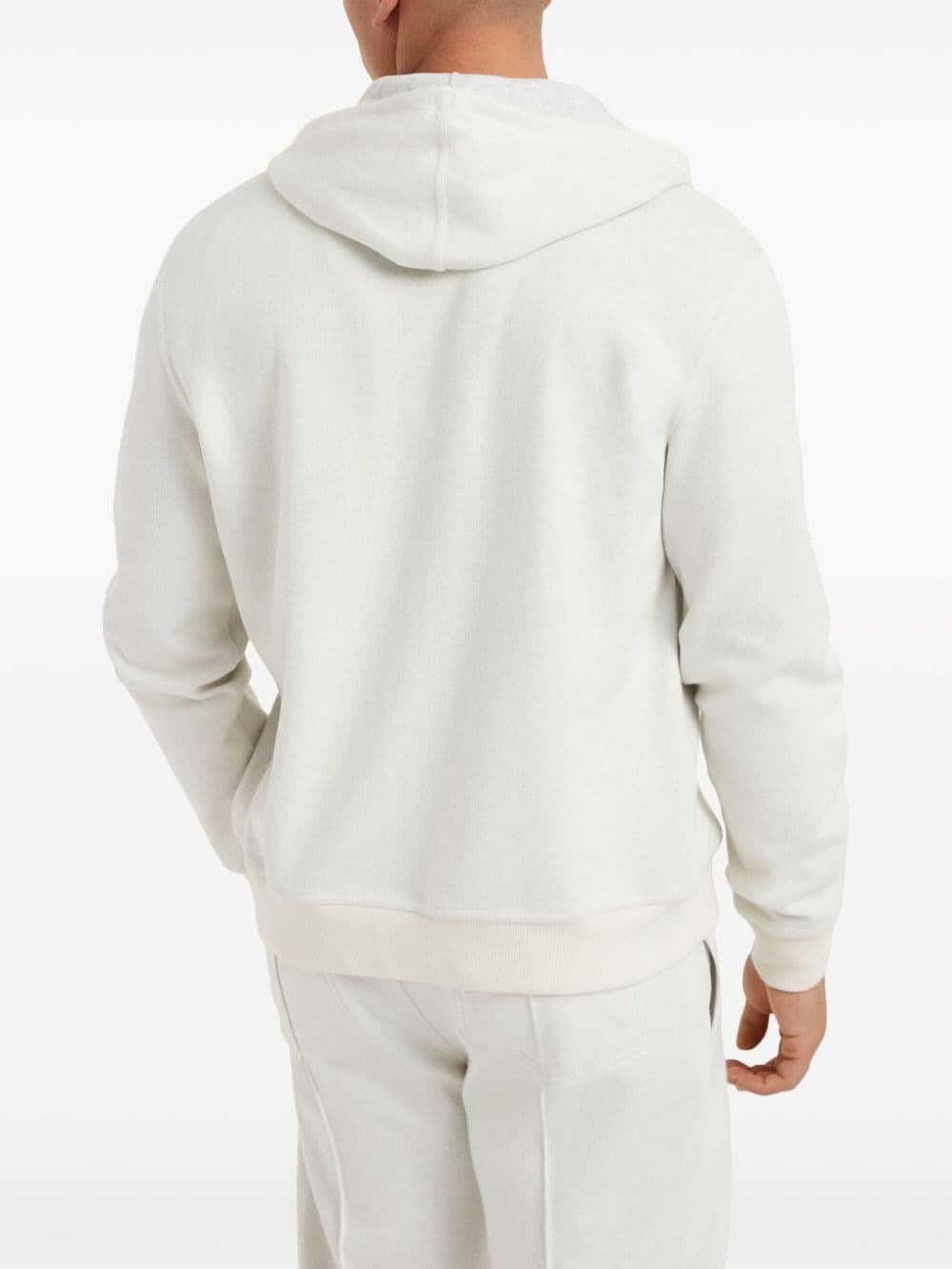 Brunello Cucinelli Men Double Cloth Hooded Sweatshirt - 3
