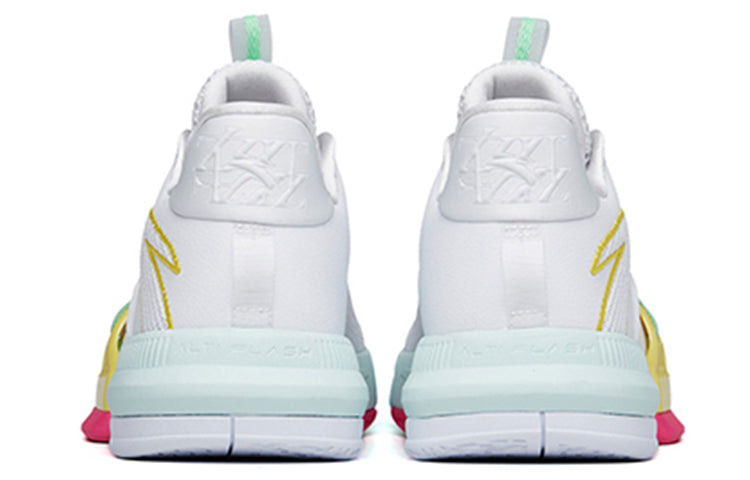 ANTA Light Crazy 1 Basketball Shoes 'White Green Pink' 112221618-4 - 4