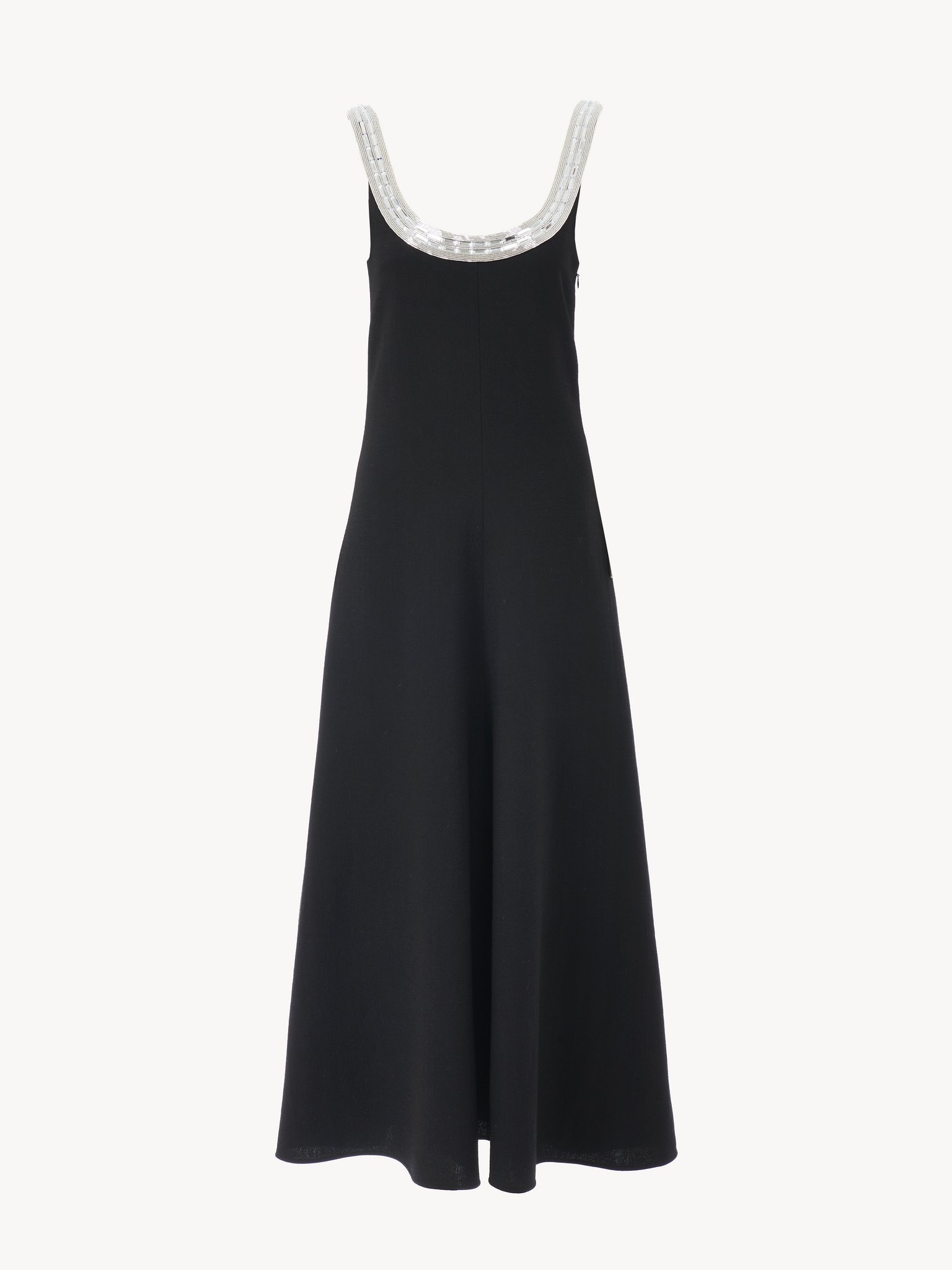 EMBROIDERED LONG OPEN-BACK DRESS - 2