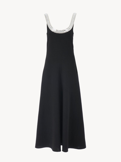 Chloé EMBROIDERED LONG OPEN-BACK DRESS outlook