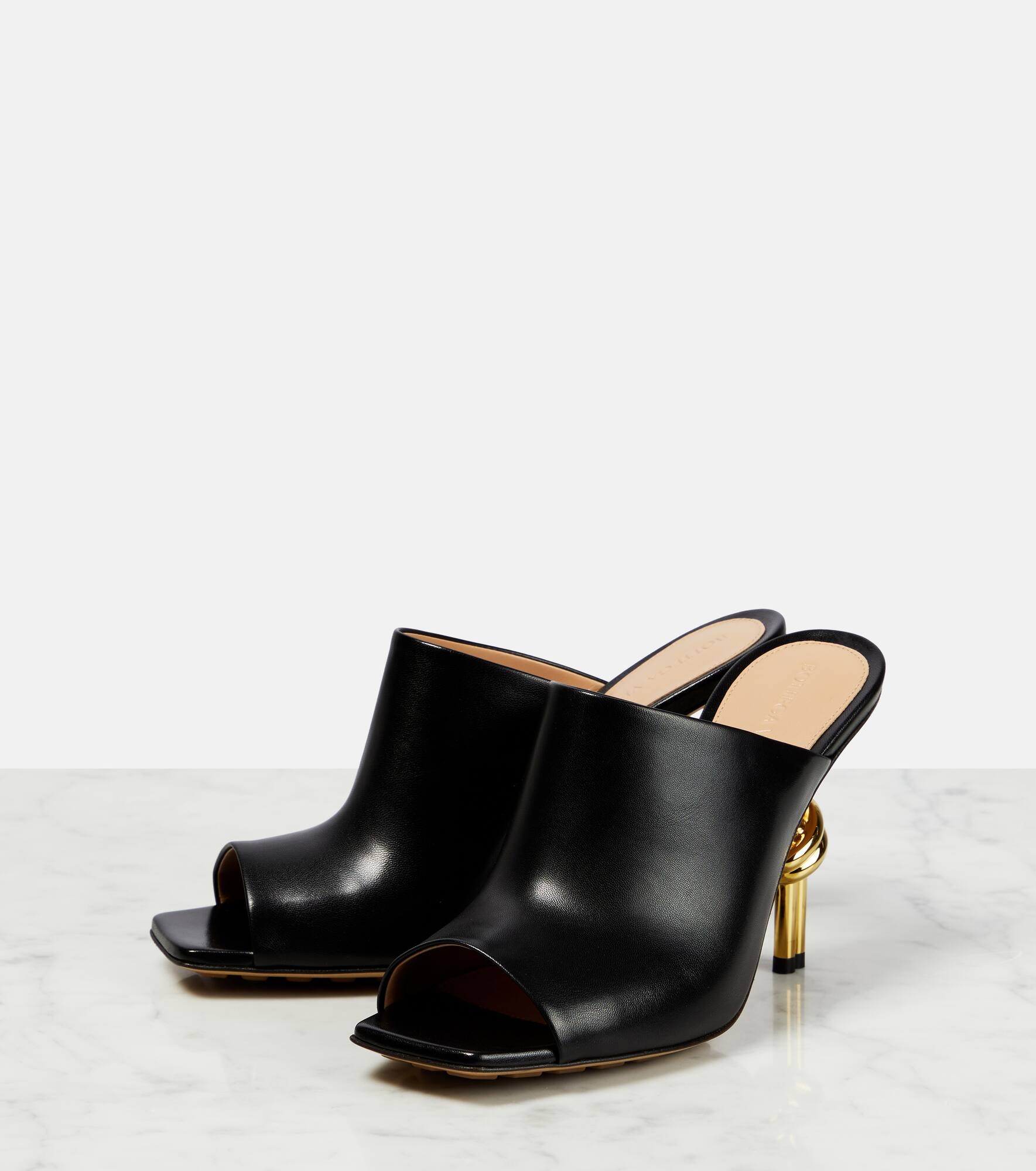 Knot leather mules - 5