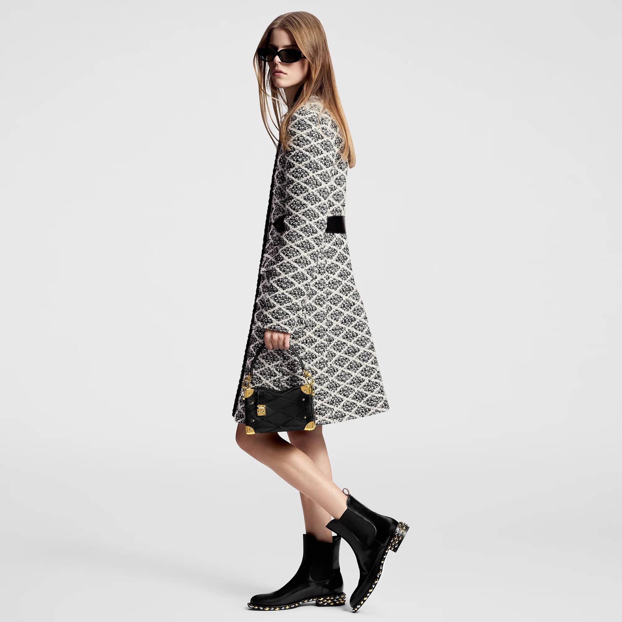 Malletage Tweed Coat - 3