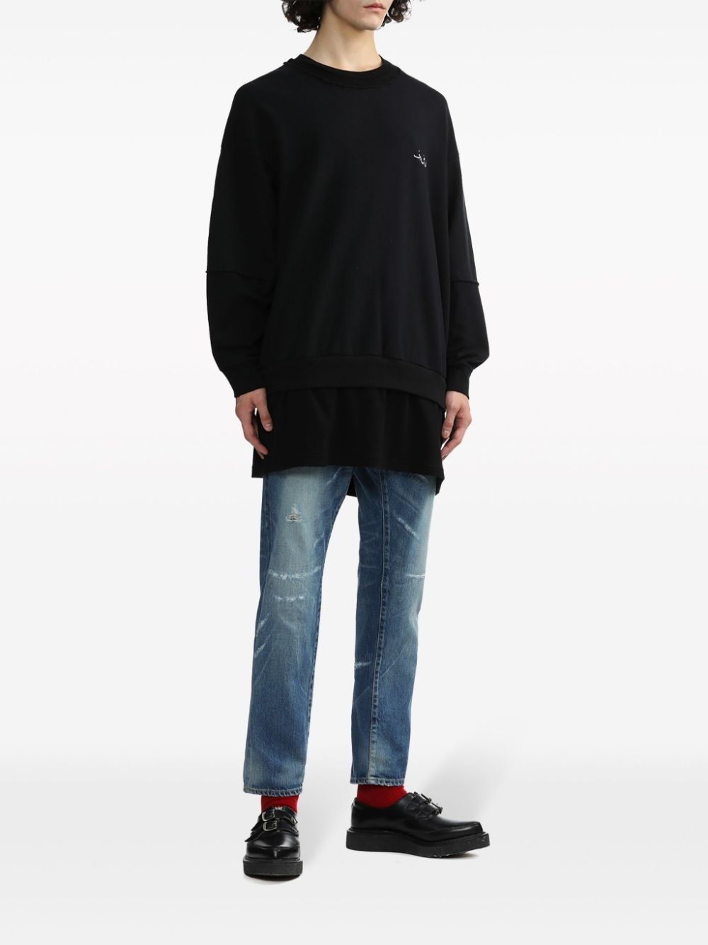 【関税&送料込】Stone  Cotton Sweatshirt Stone Island boy's cotton sweatshirt 811661620 Black