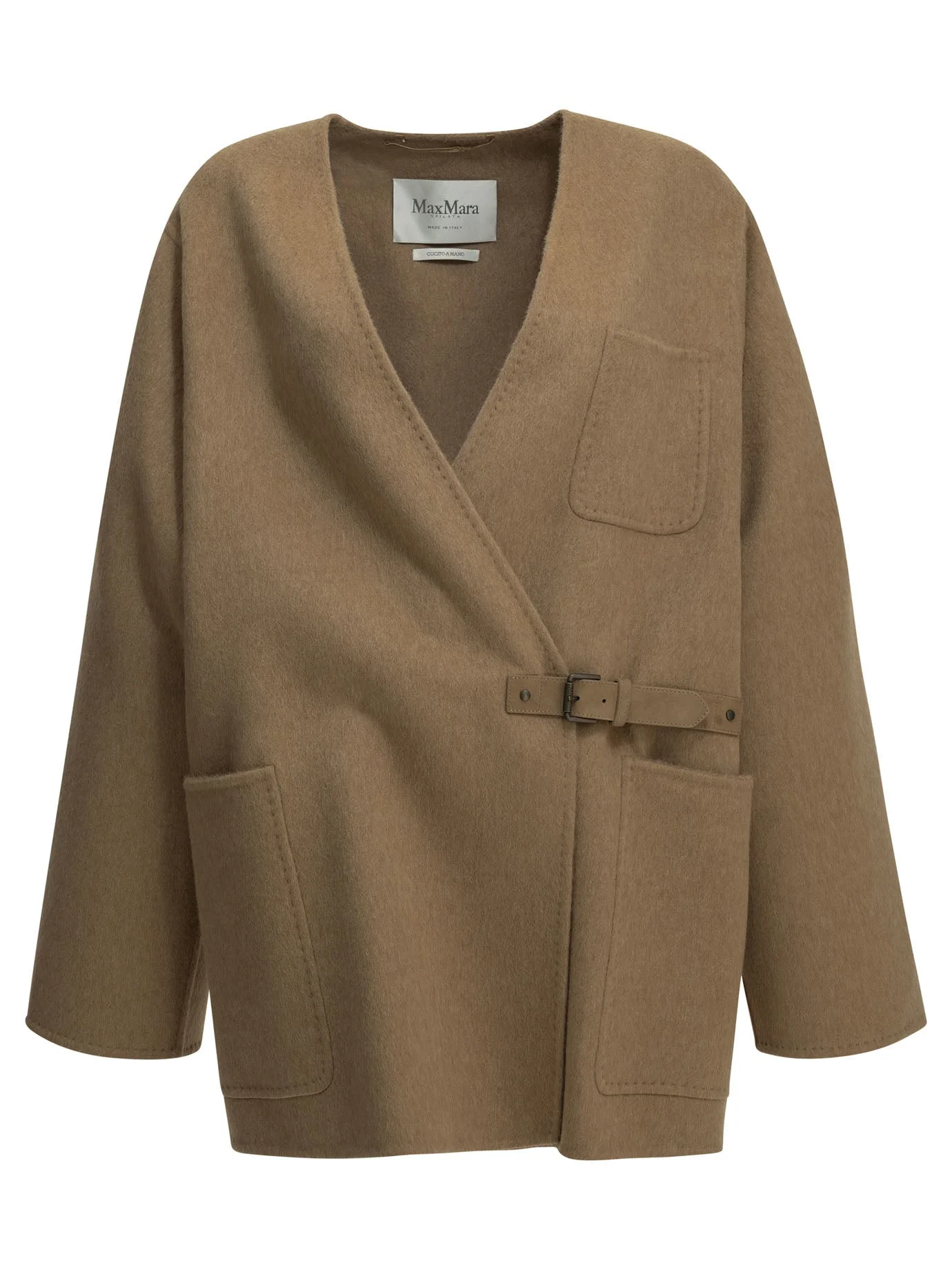 Max Mara Short Coat Camel Mohair Beige - 1