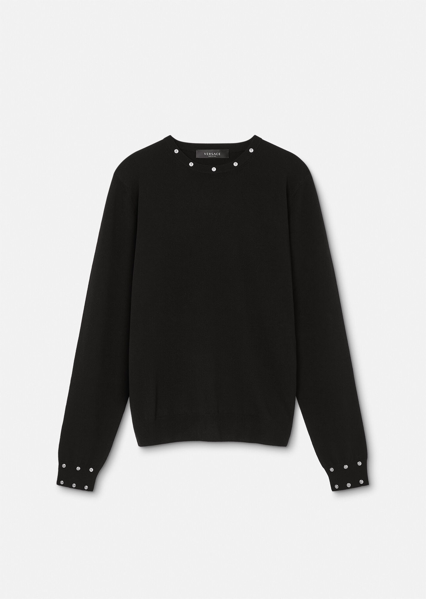 Spiral Studded Cashmere Sweater - 1