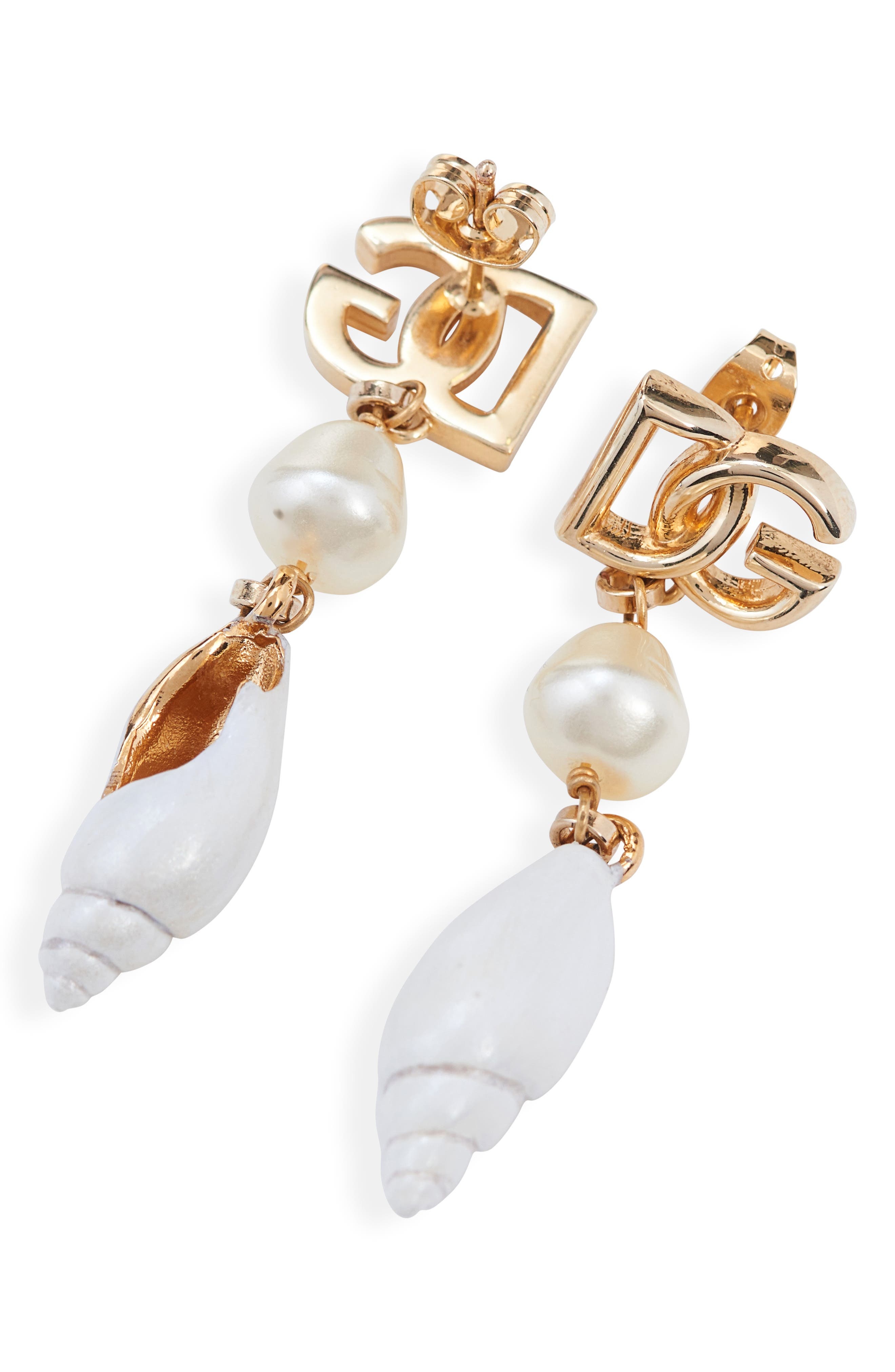 Dolce&Gabbana DG Shell Drop Earrings in Zoo00 Oro at Nordstrom - 5