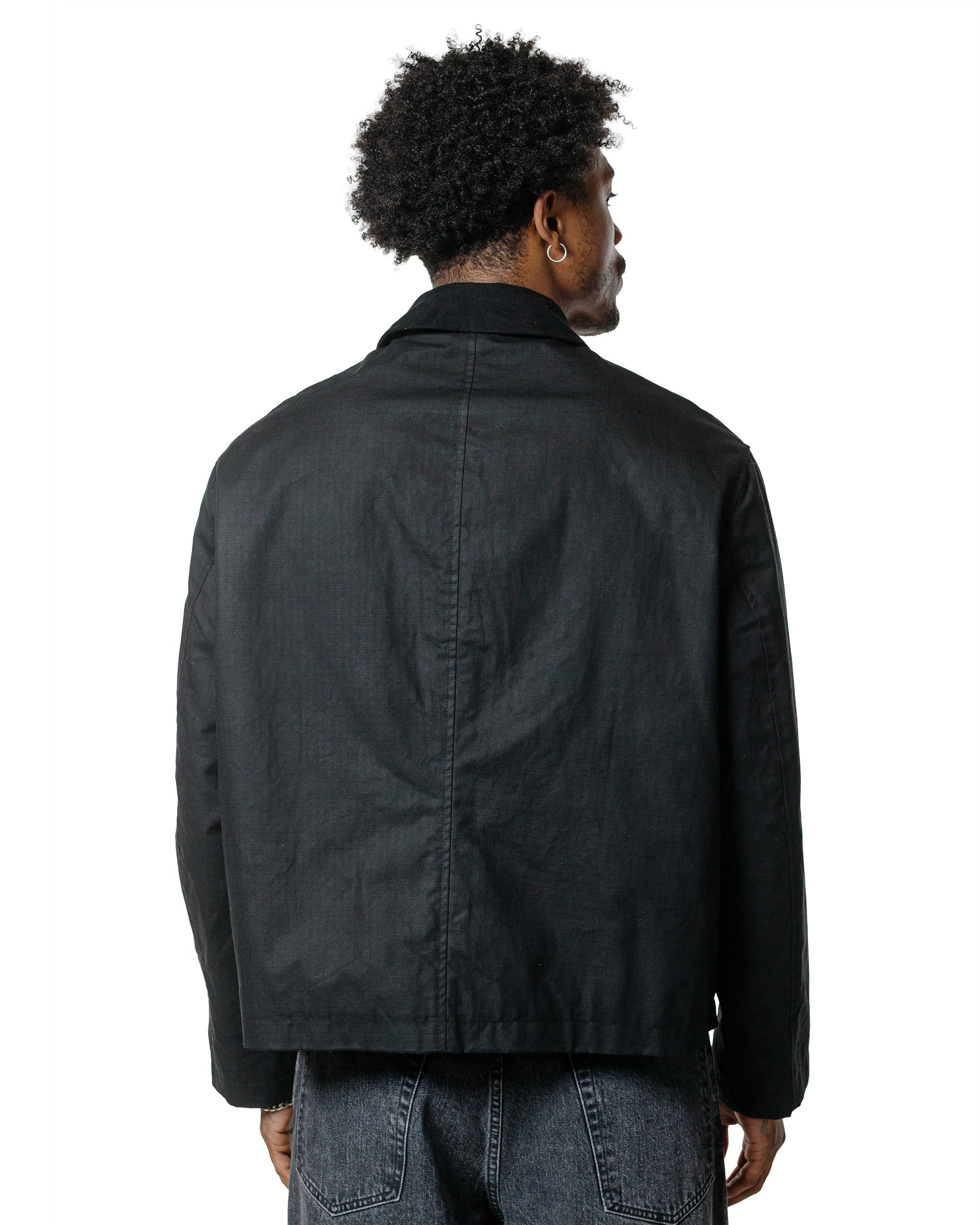 Site Jacket Black Waxed Organic Cotton Ripstop - 3