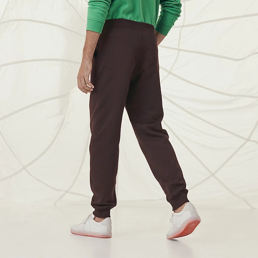 Jogging pants with leather detail - 3