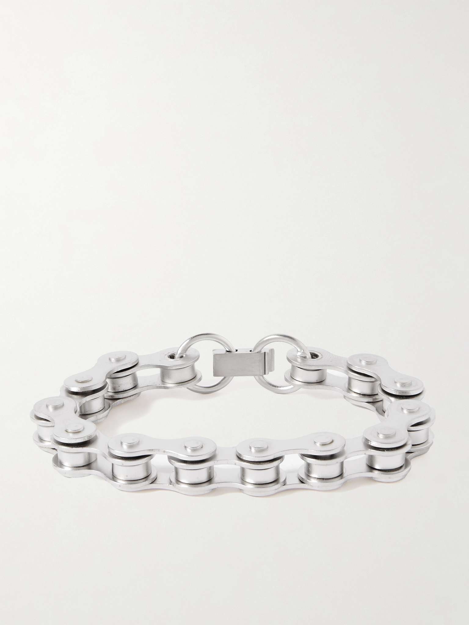 Biker Silver-Tone Chain Bracelet - 3