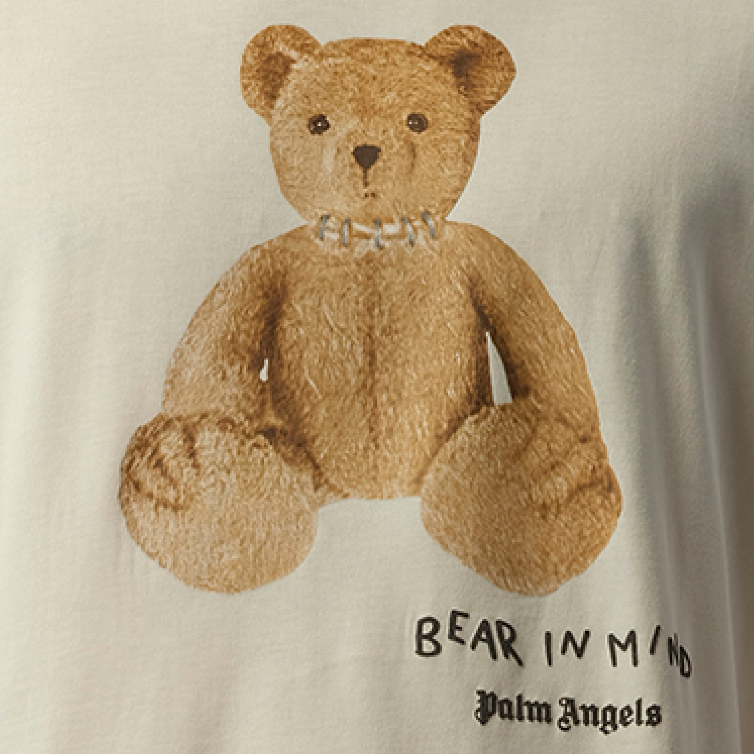 Bear in Mind Regular T-Shirt in Off White/Brown - 3