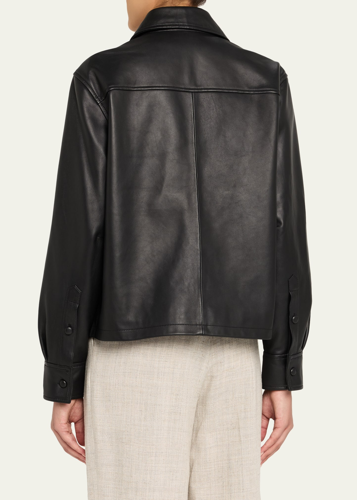 Rhea Lambskin Leather Jacket - 3