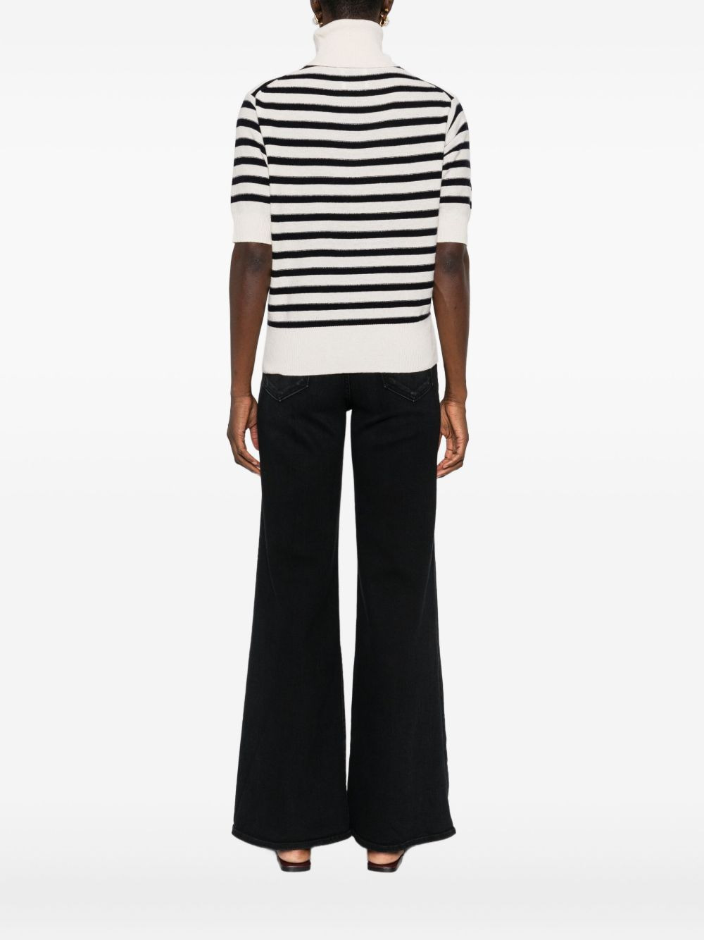 stripe turtleneck sweater - 4