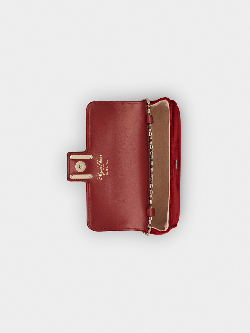 Jeu de Fille Strass Buckle Clutch Bag in Velvet 6