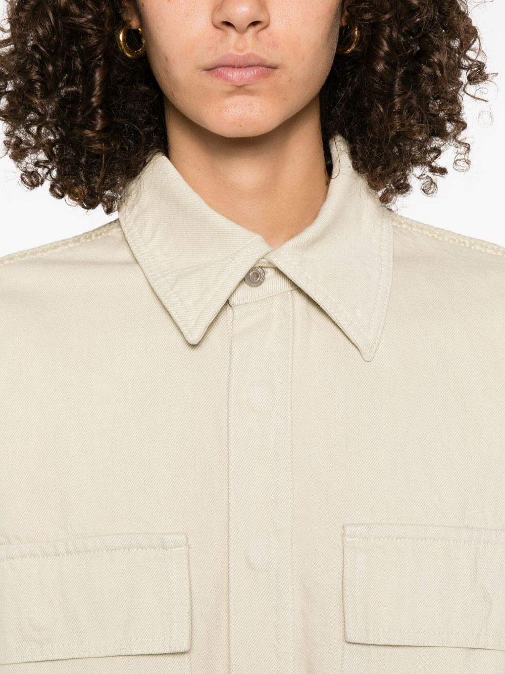 flap-pocket shirt jacket - 5