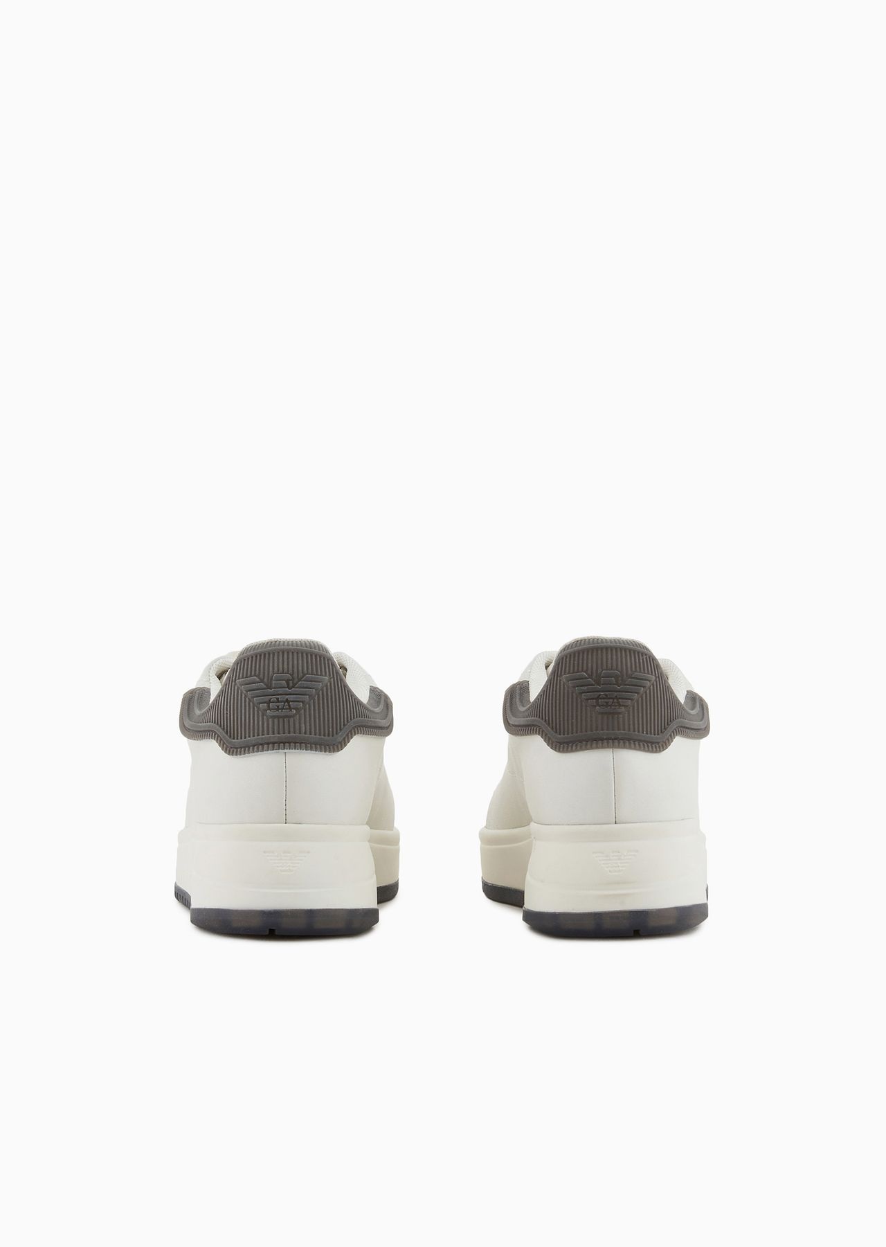 Leather sneakers with contrasting rubber back - 4