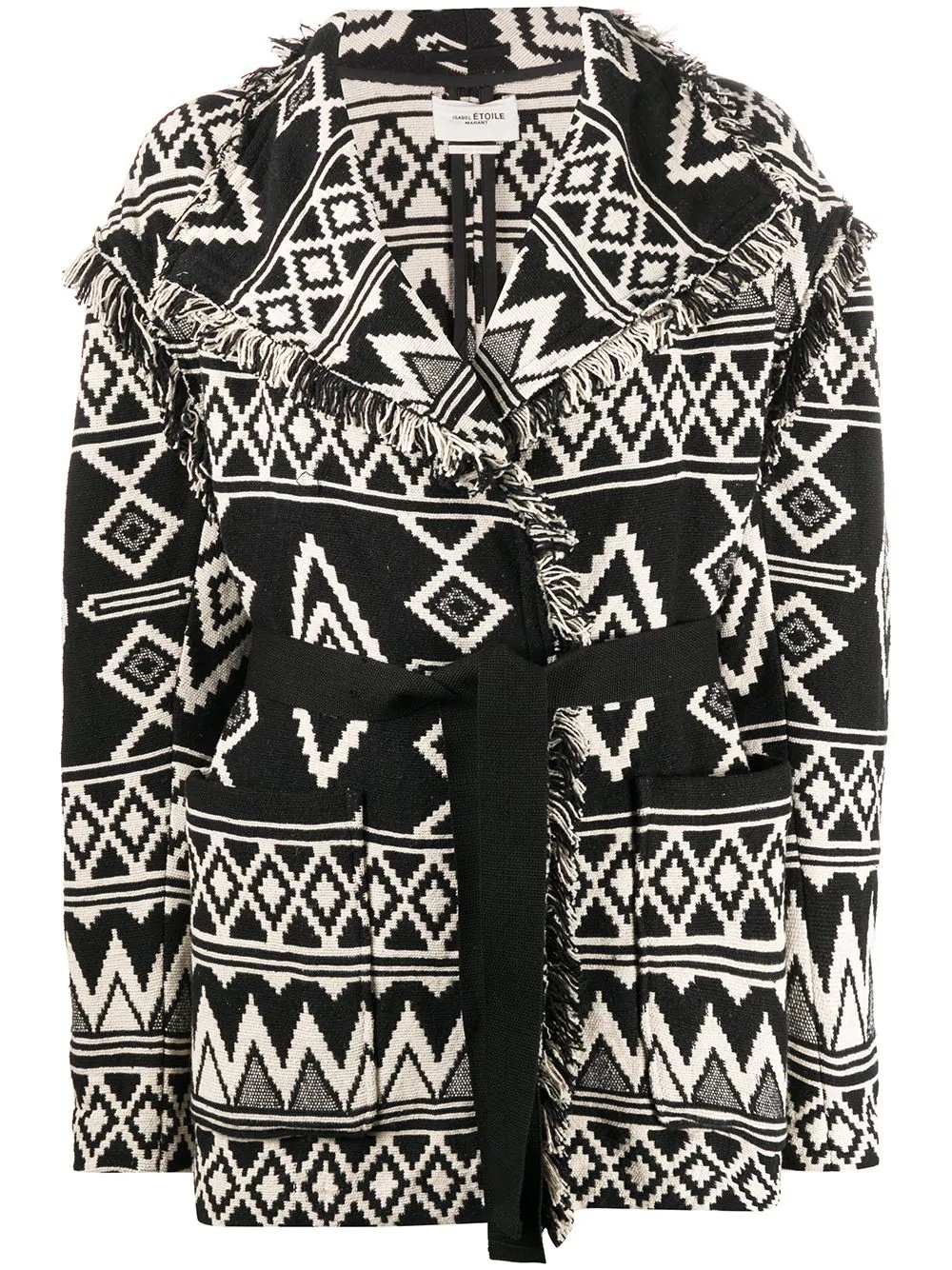 abstract pattern cardi-coat - 1